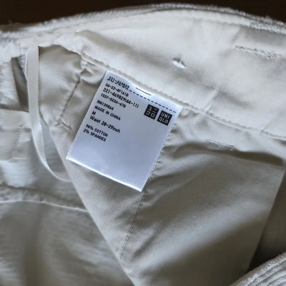 Uniqlo Corduroy Wide Leg Trousers, Medium, Off-White, Uniqlo Wide Leg Pants - Picture 5 of 11